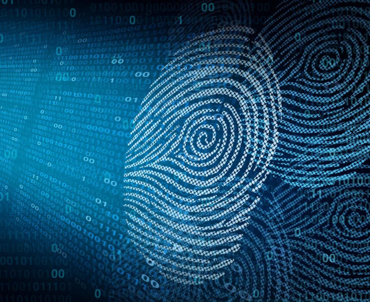 Personal online security and password encryption data transfer as an internet secure technology for private information in the dark web transfer in a 3D illustration style.